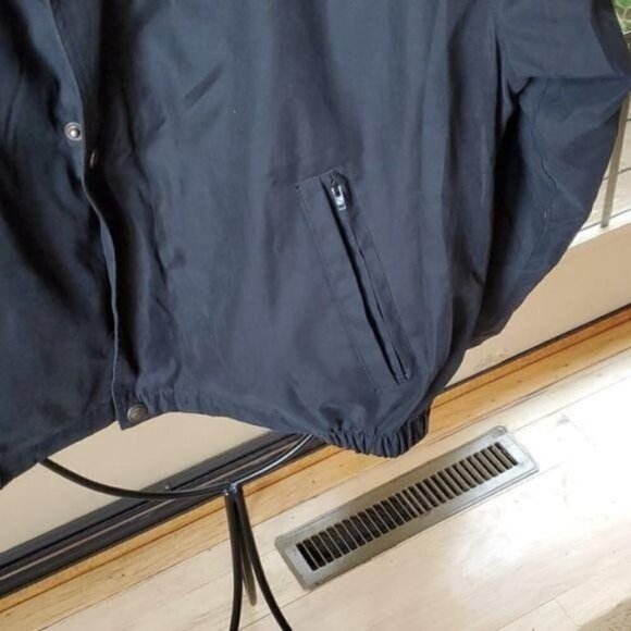 London Fog Black 2 in 1‎ Zip/Snap Insulated Lined Hooded Bomber Sz. L Jacket - Picture 4 of 14